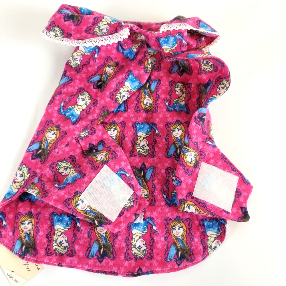 NEW!! Handmade Frozen Doggie Pink Outfit Pet Dog Ana Elsa 7-11 lbs - Picture 2 of 7